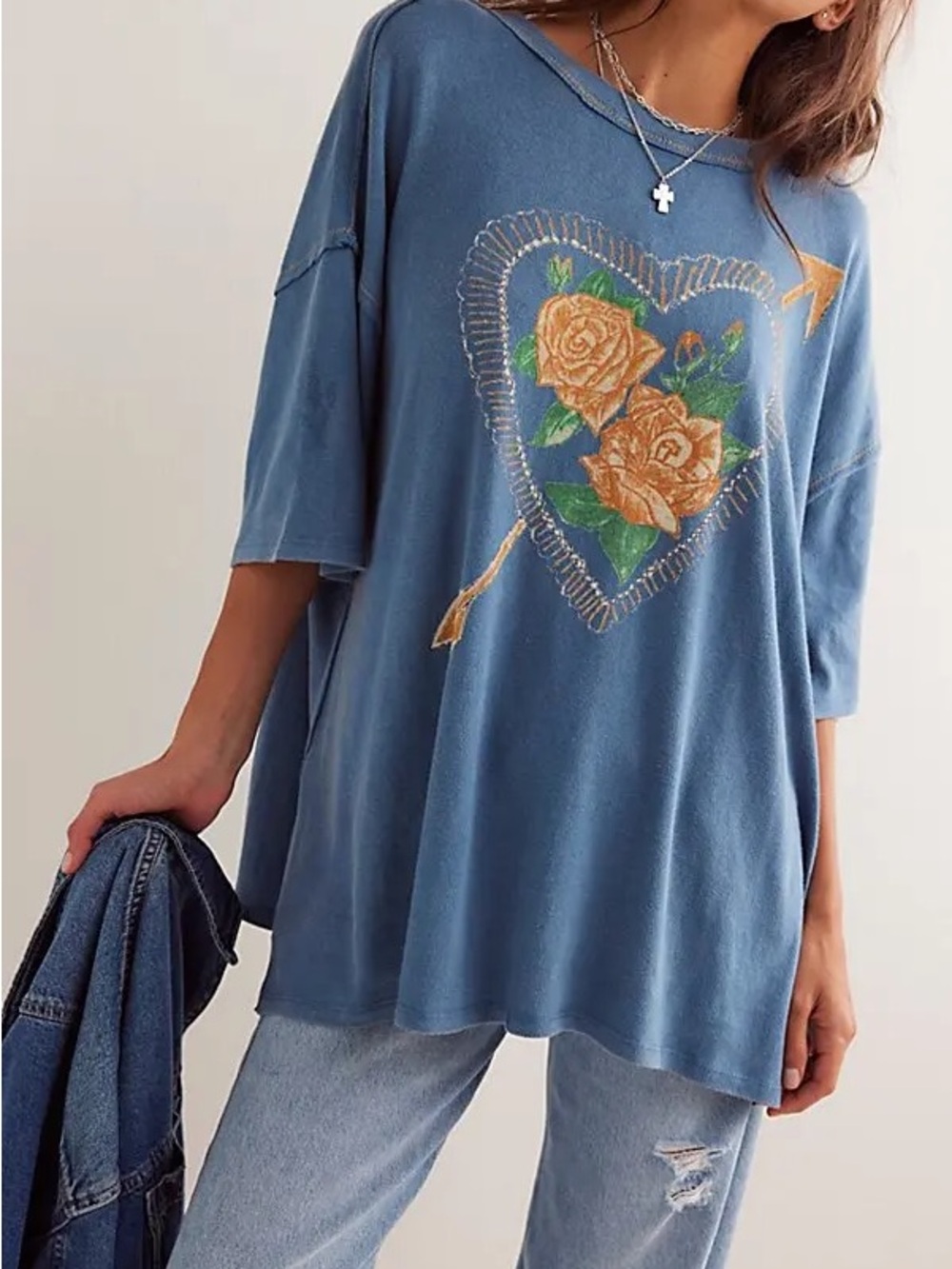 Nwot we the free love rose tee
